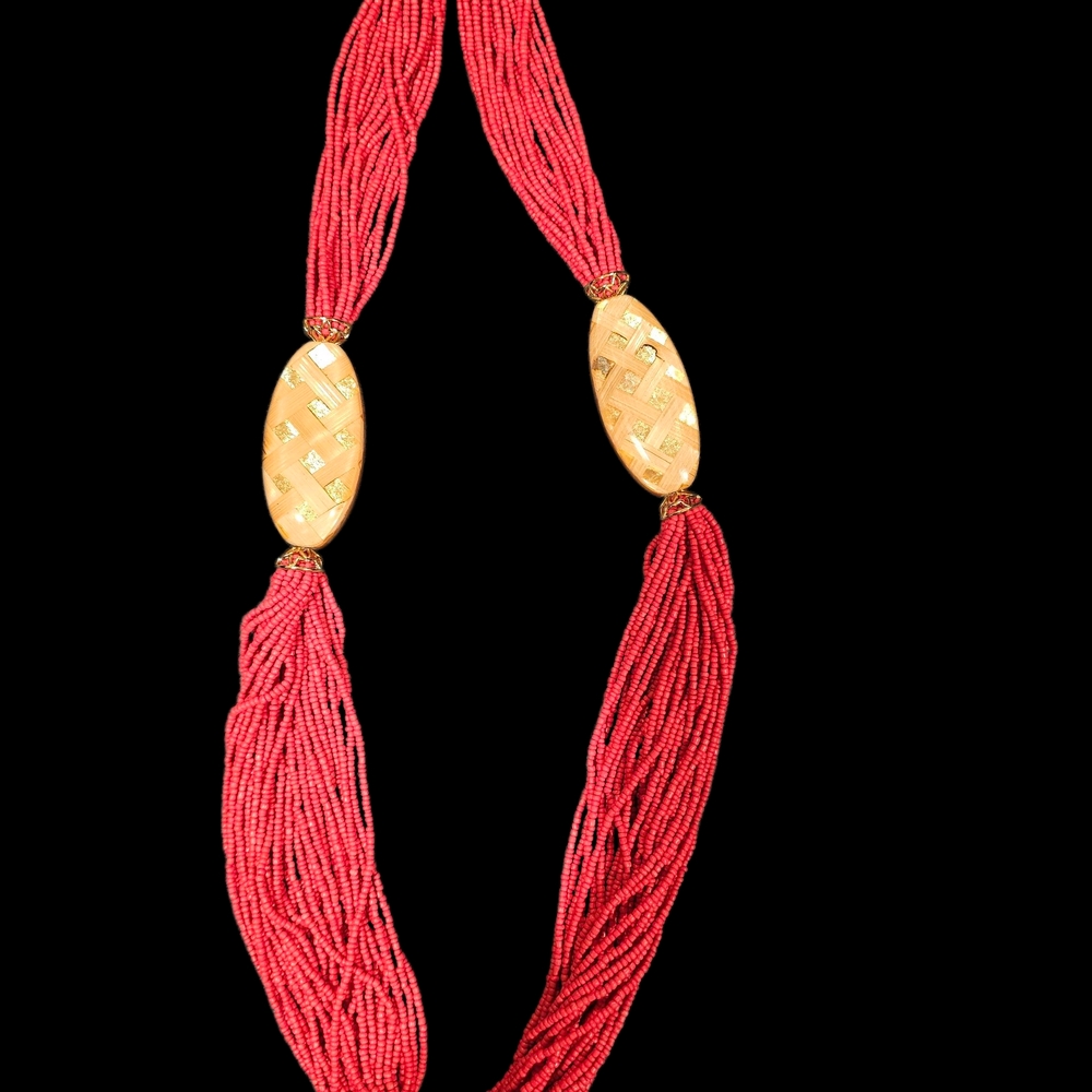Chico's Pink and Gold Statement Necklace - Picture 4 of 6